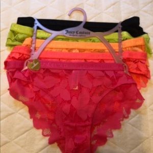 NWT Juicy Couture Intimates & Sleepwear size medium 4 Pack Neon Lace Underwear